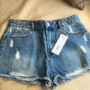 Tobi Women's Blue Denim Shorts